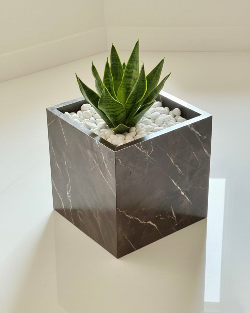 Brown plant pot Alike Marble