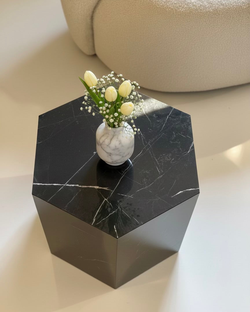 Black Marble Alike Table ( Available in 2 Sizes )