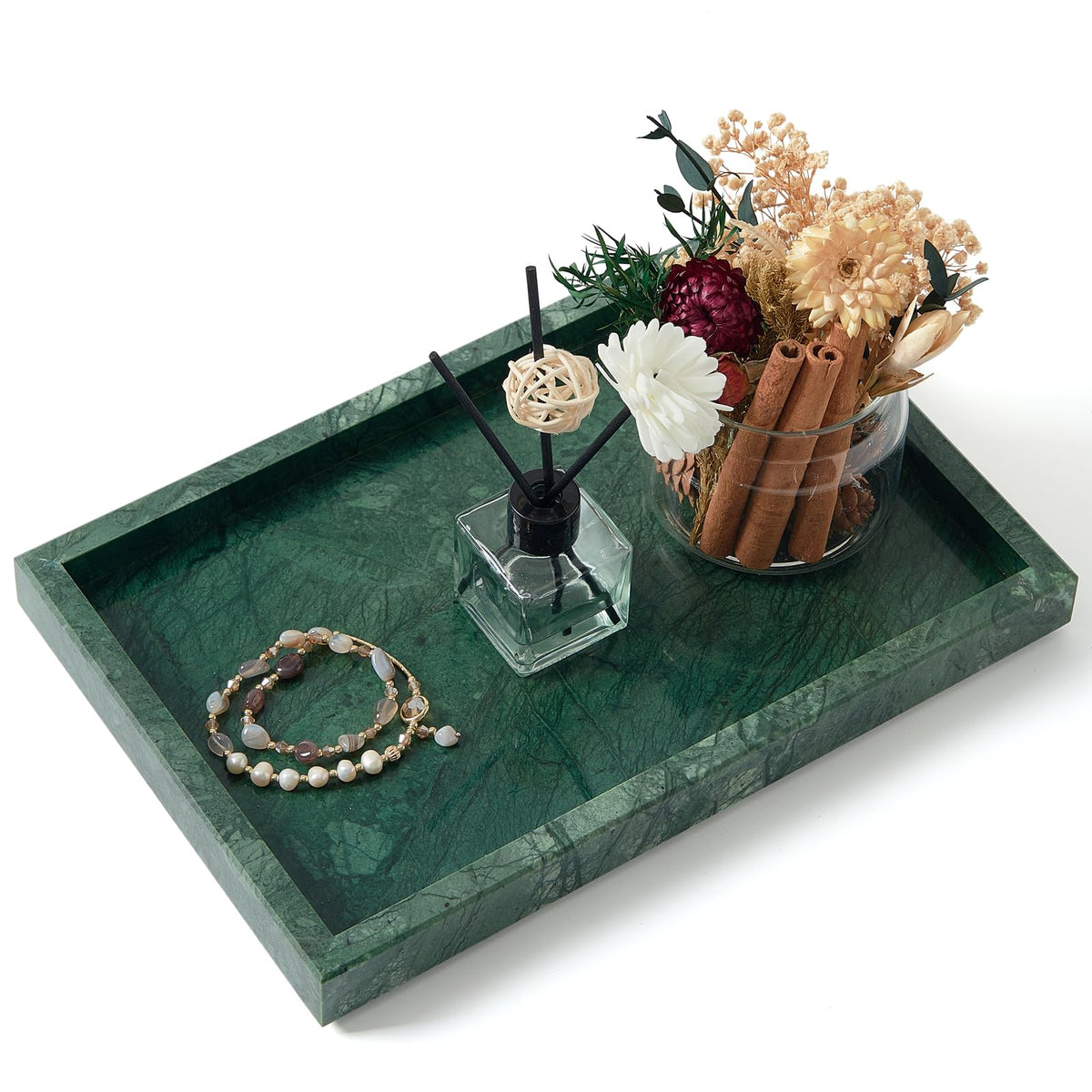 green marble Tray