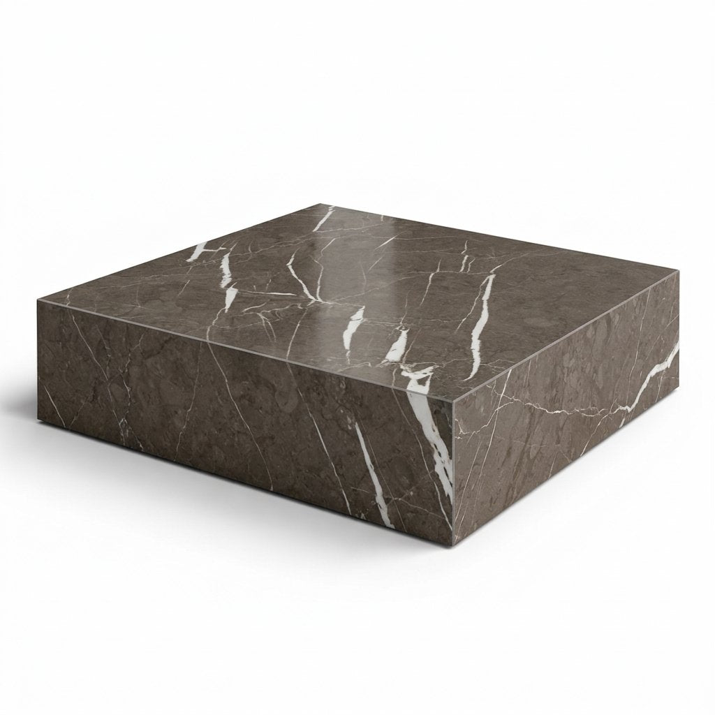 Pietra Gray Rectangular Marble Coffee Table