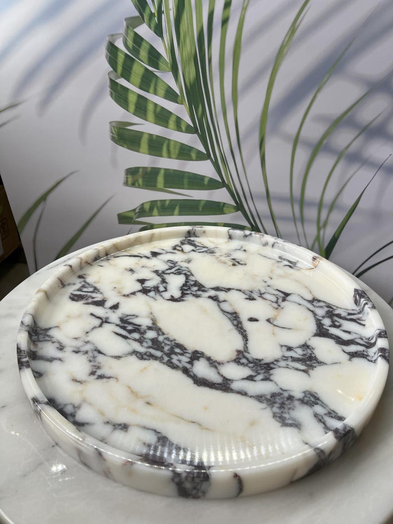 Luxury Calacatta Viola Marble Tray(Two Sizes )