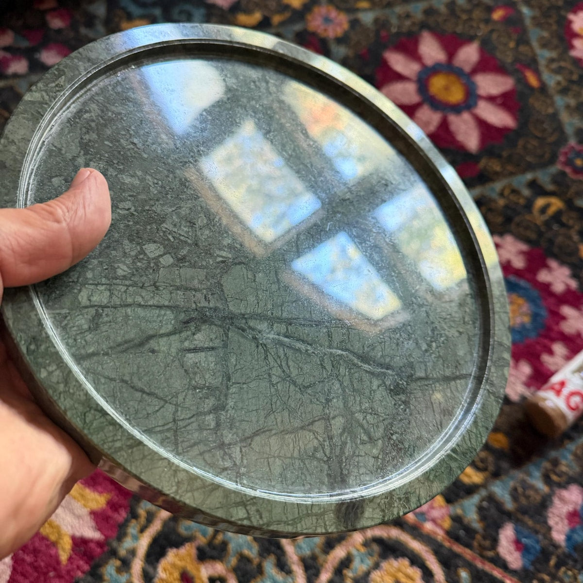 Luxury Green Indian Marble Decorative Tray(Two Sizes )