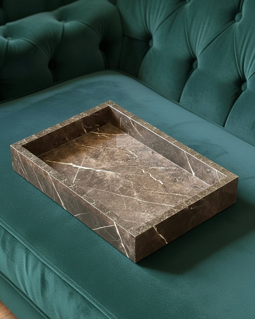 Framed Marble-like tray ( Available in 4 Colors )