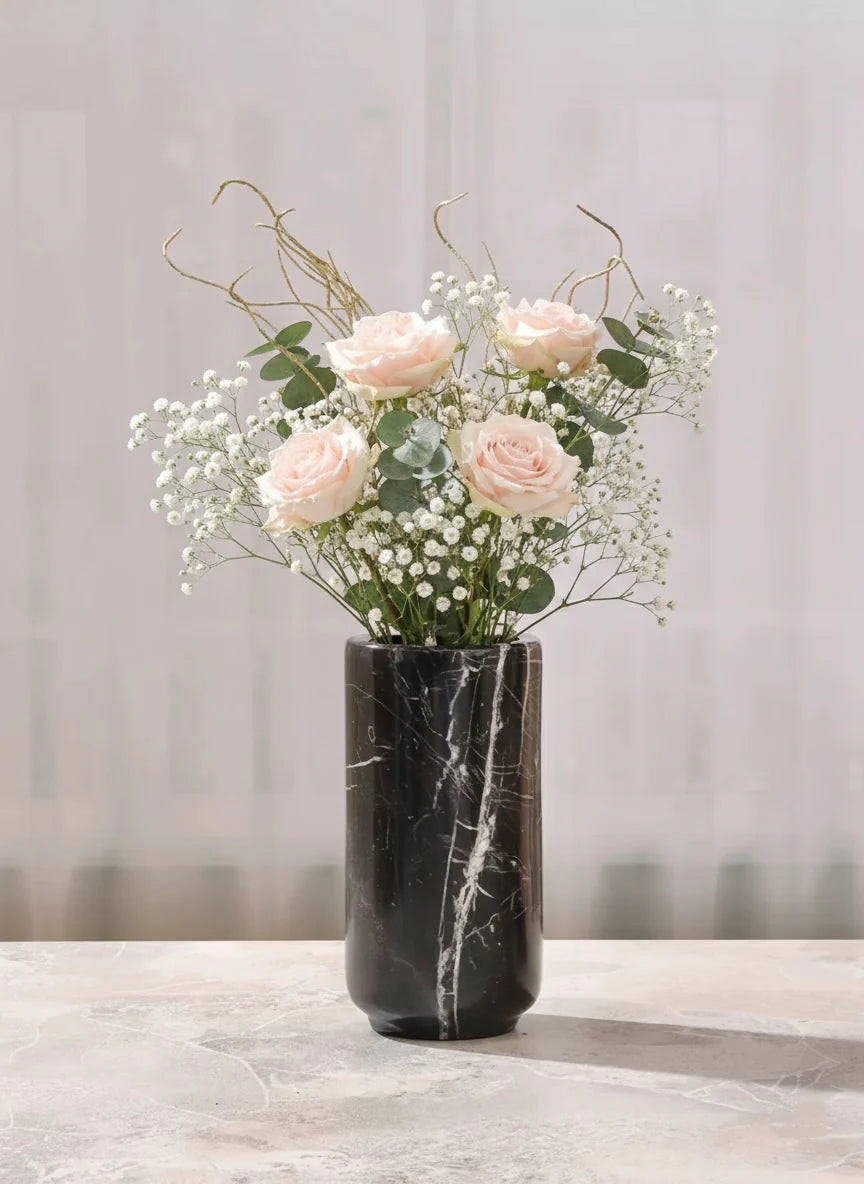 Black Marble Vase