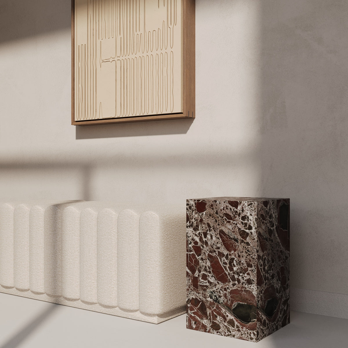 ROSSO LEVANTO MARBLE PEDESTALS