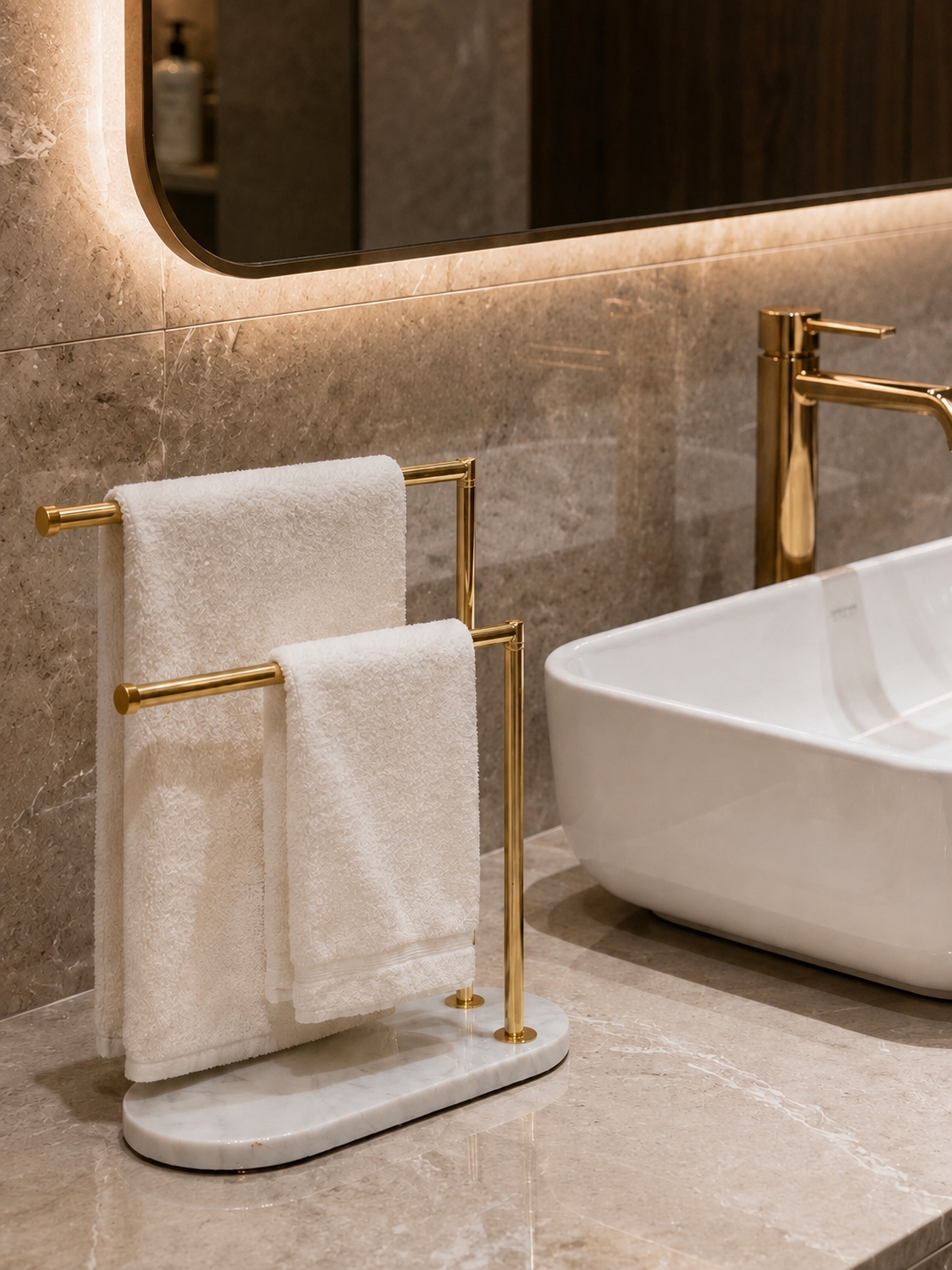 Vanity towel holder