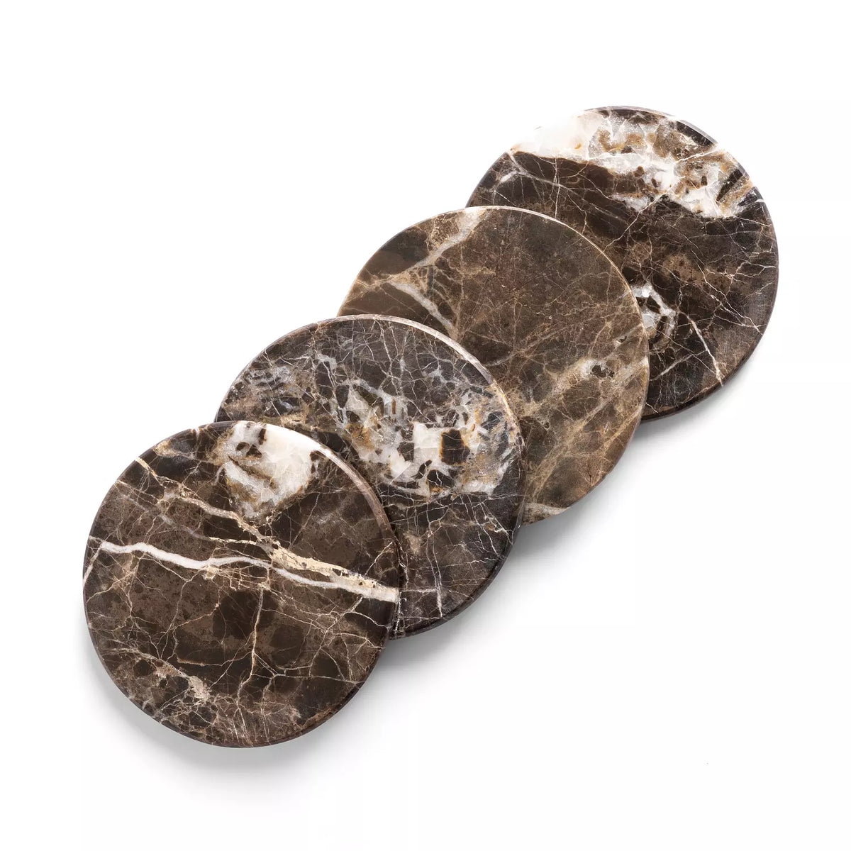 Brown Emperador Coaster