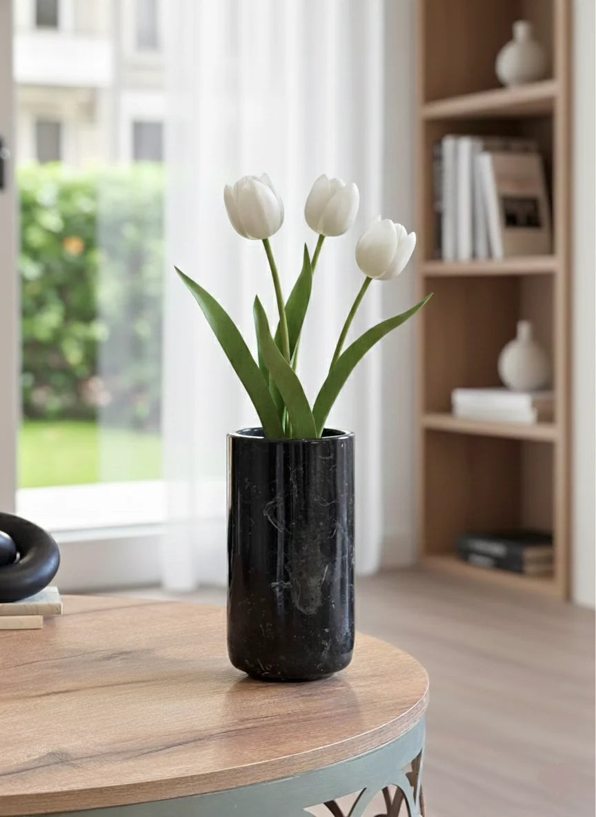 Black Marble Vase