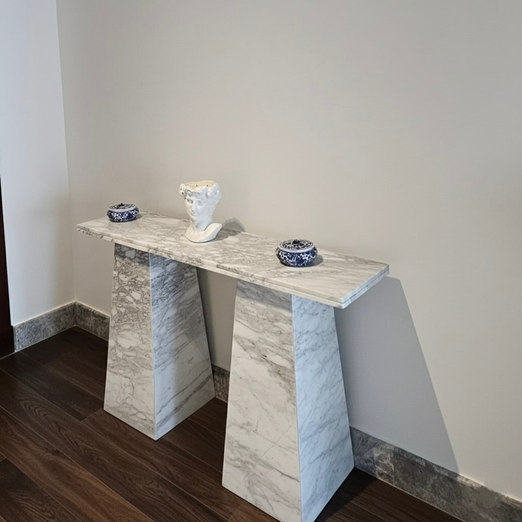 Calacatta marble console