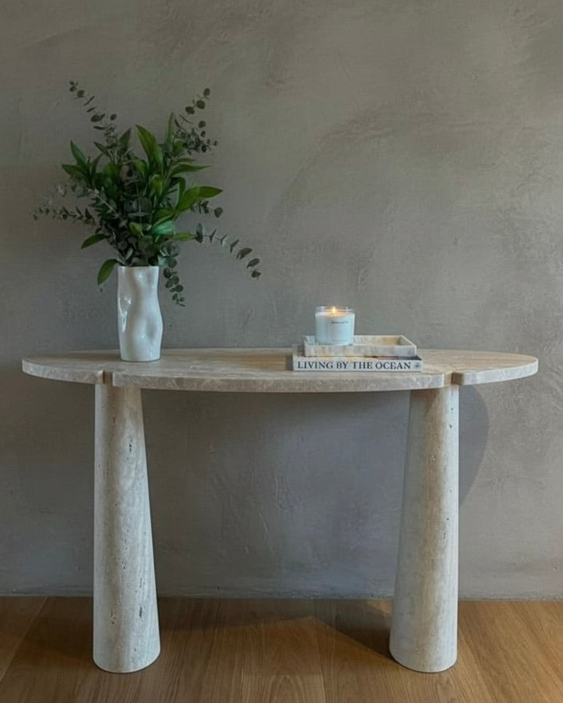 Travertine Console