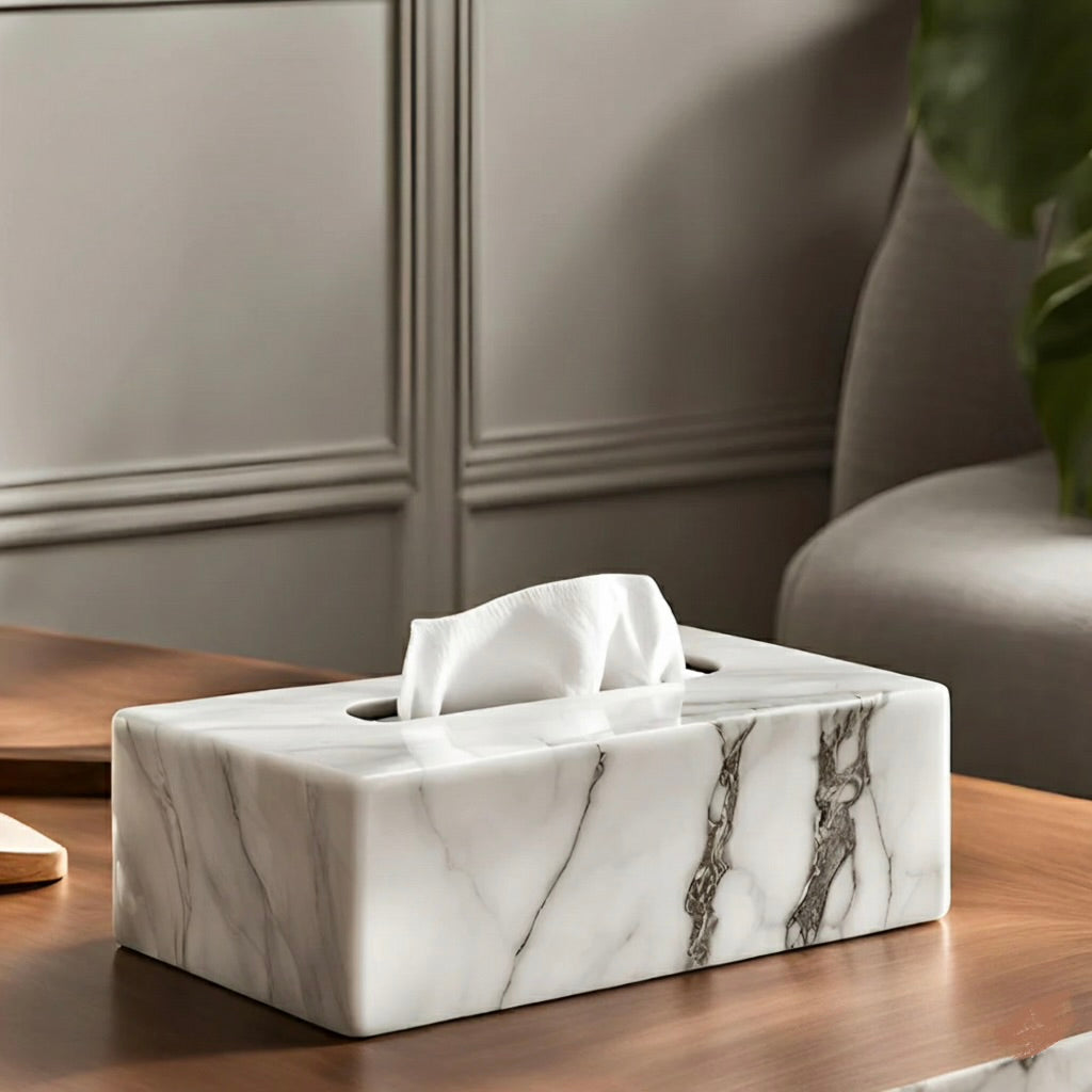 Marble Tissue Box - Calcatta