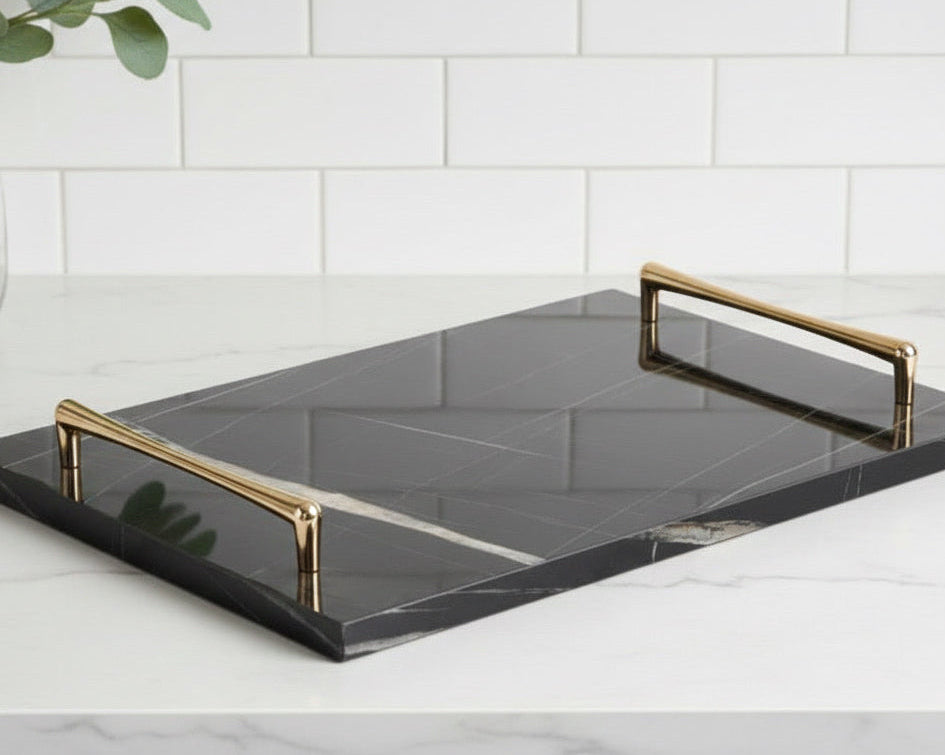 Black tray gold handles (3 sizes available)