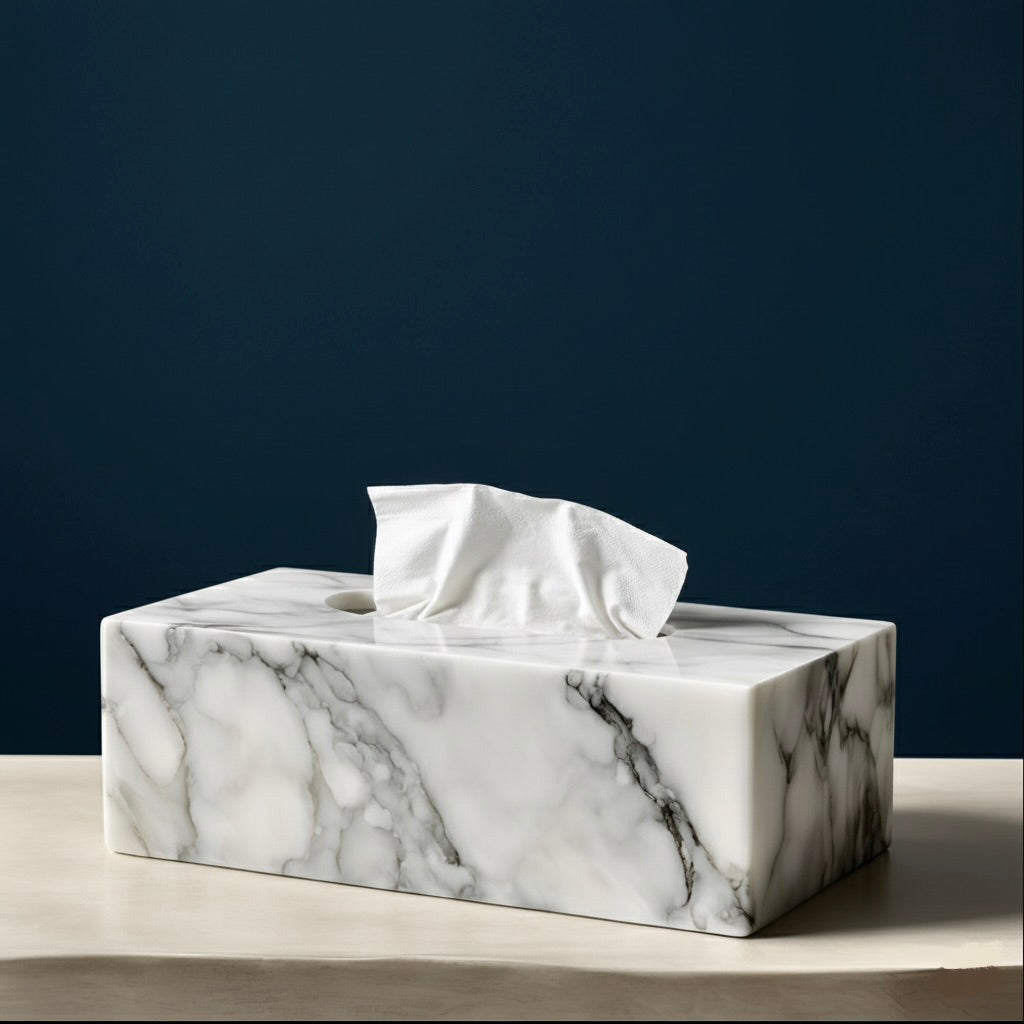 Marble Tissue Box - Calcatta