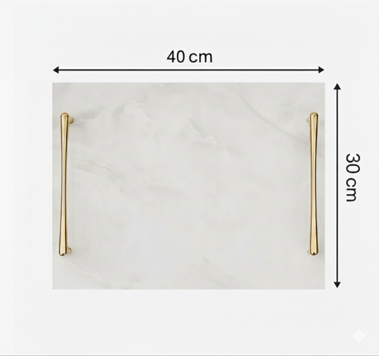 White tray gold handles (3 sizes available)