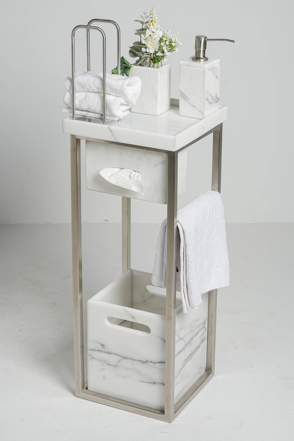 Imperial Carrara  Marble Bath Set