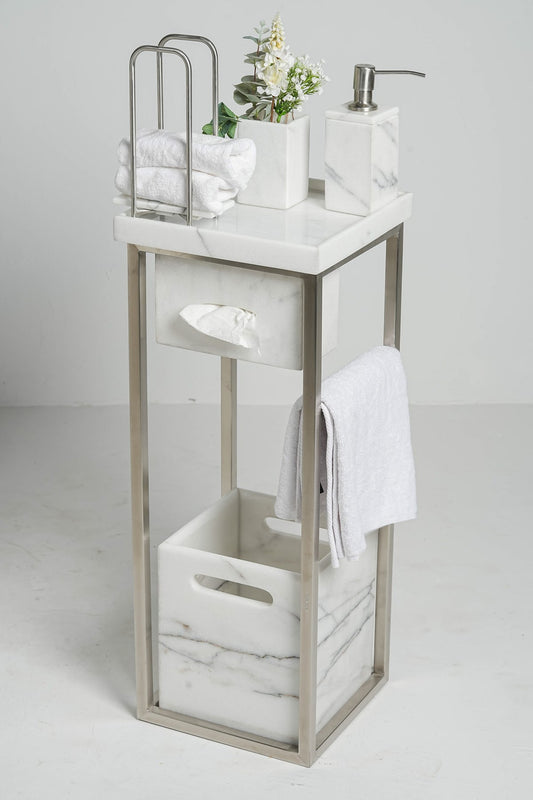 Imperial Carrara  Marble Bath Set