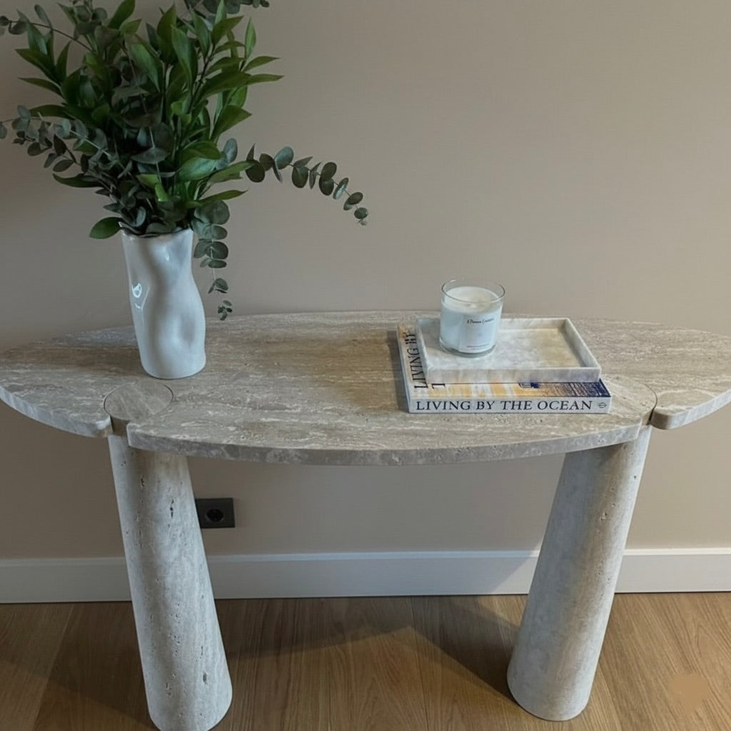 Travertine Console