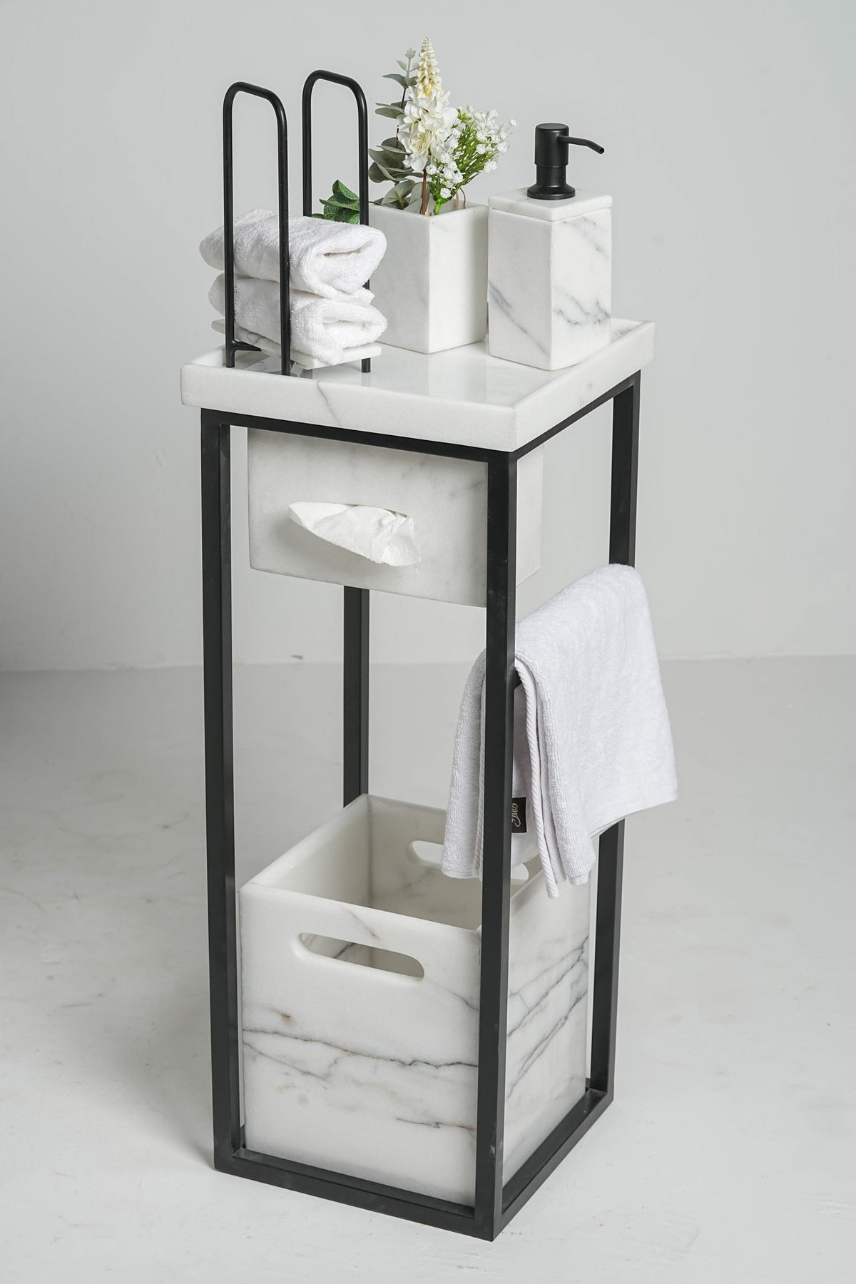Imperial Carrara  Marble Bath Set