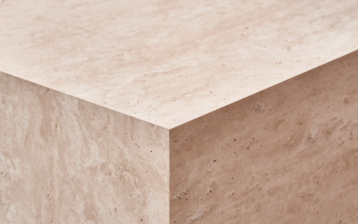 Natural travertine coffee table