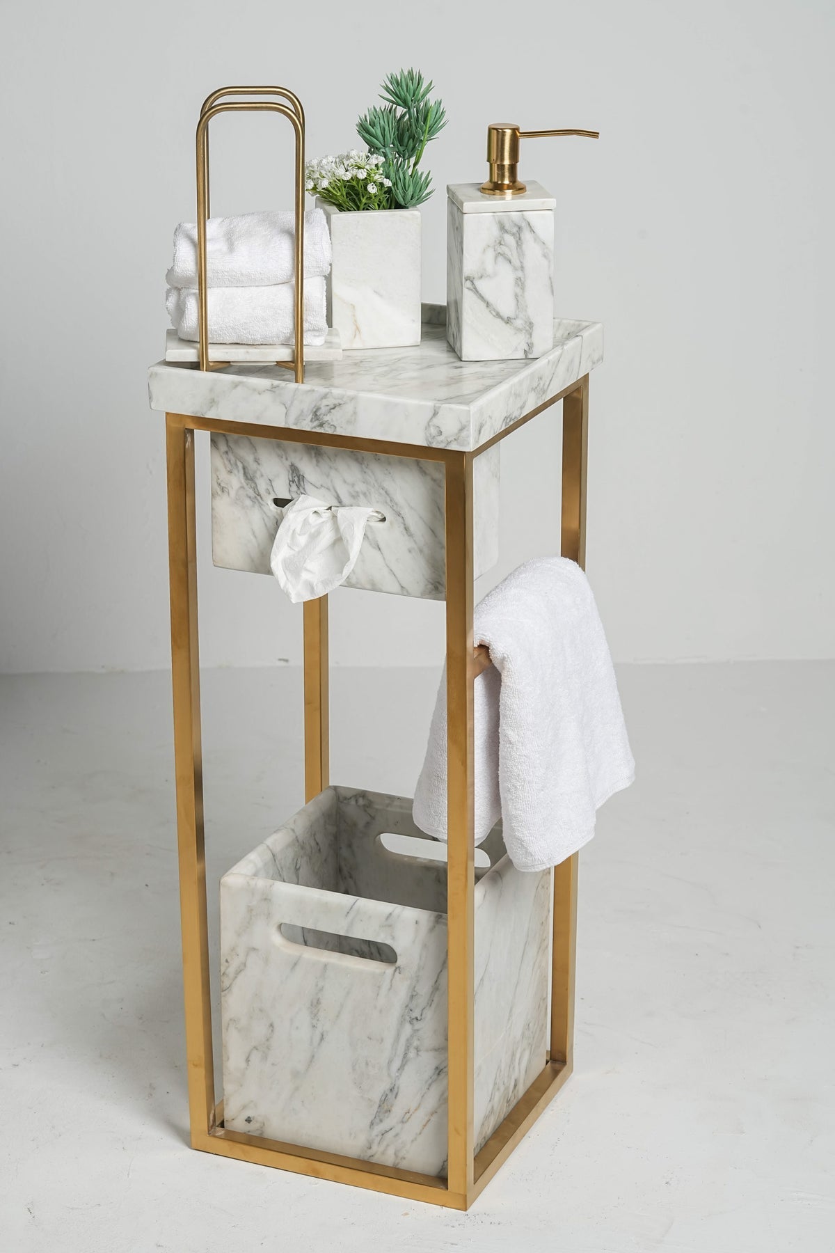 Imperial Carrara  Marble Bath Set