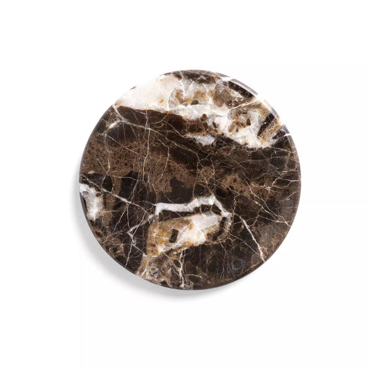 Brown Emperador Coaster