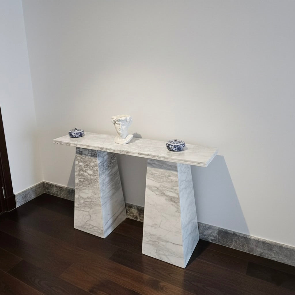 Calacatta marble console