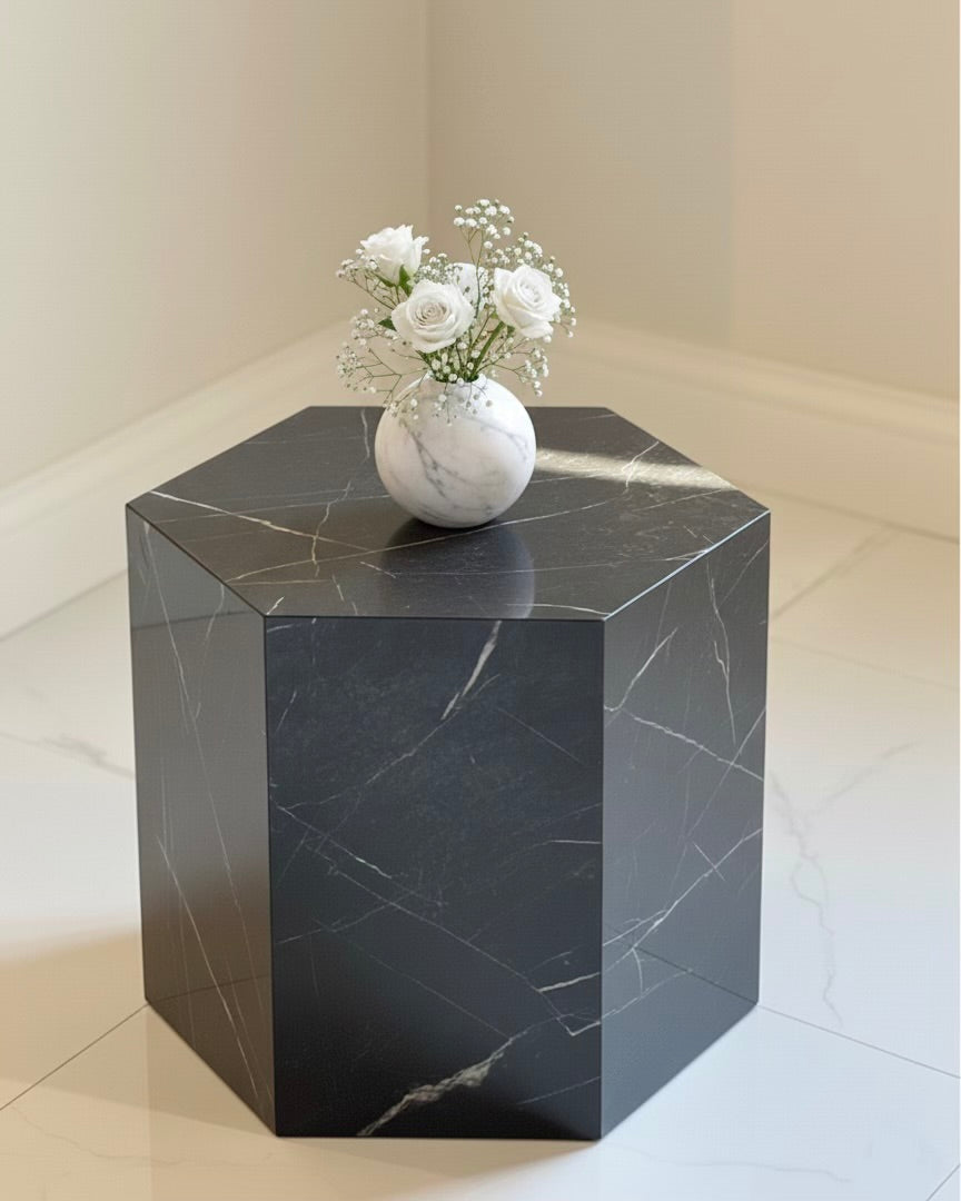 Black Marble Alike Table ( Available in 2 Sizes )