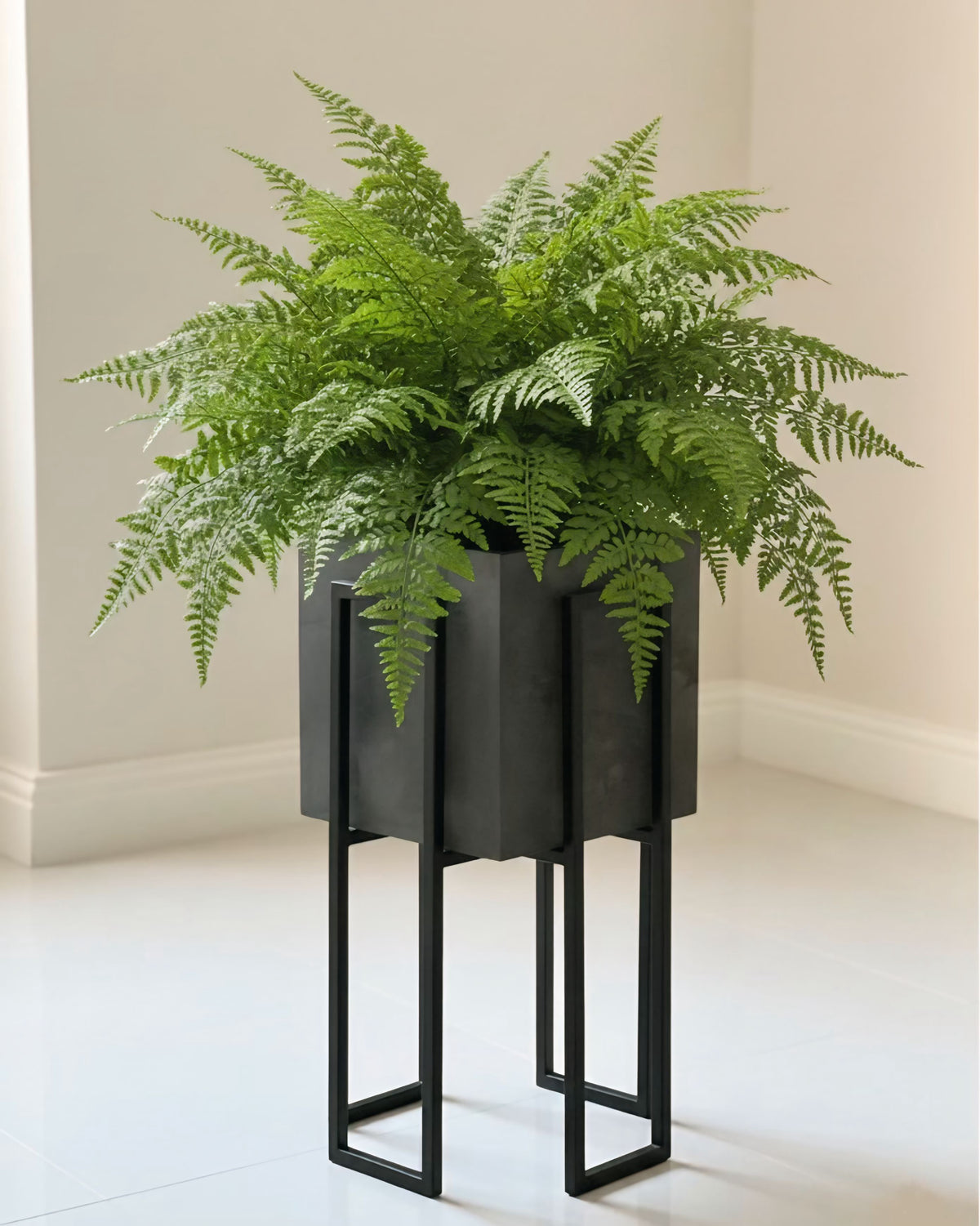 Black Stand Charcoal plant pot (2 sizes Available) Alike Marble