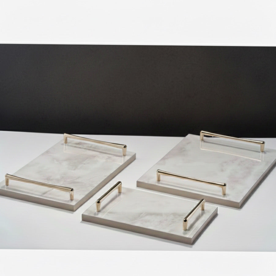 White tray gold handles (3 sizes available)