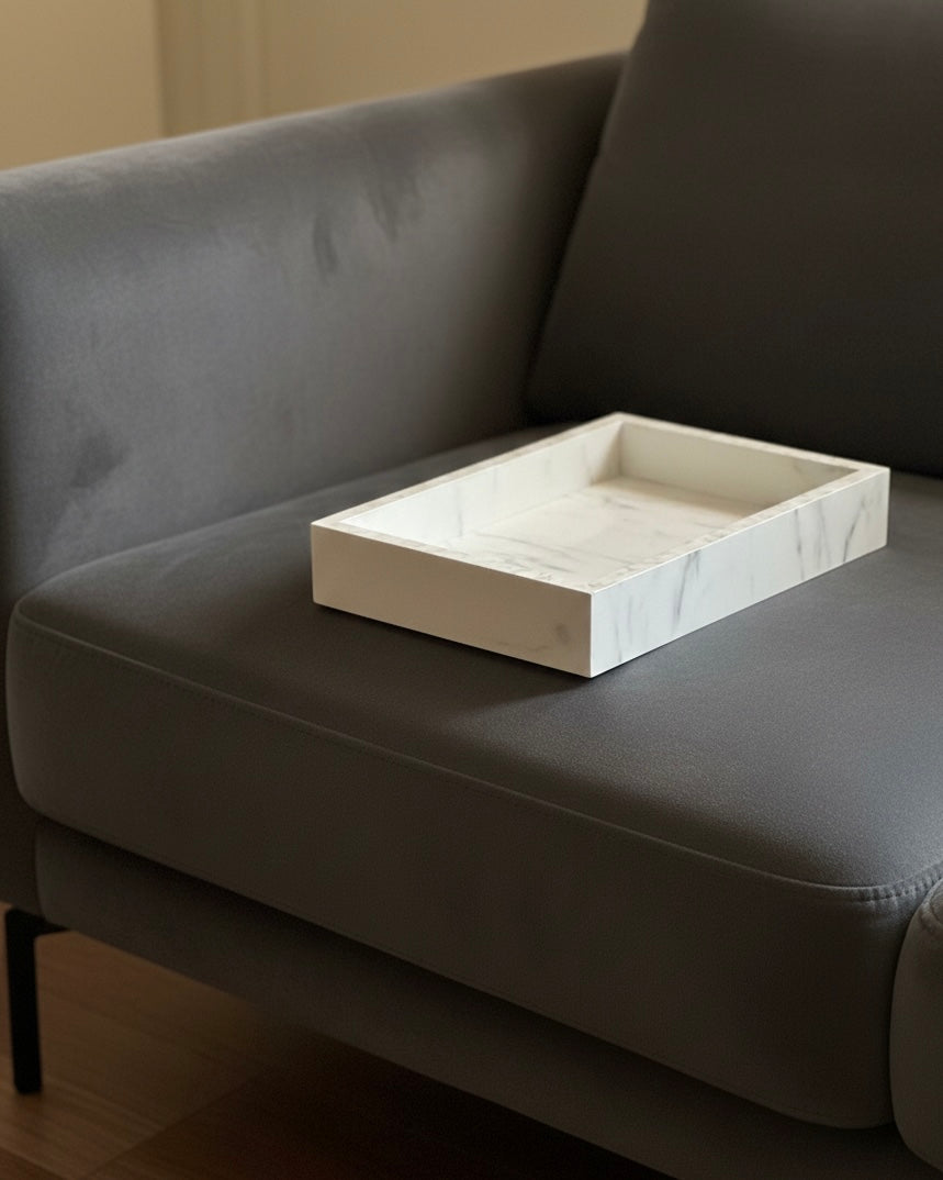 Framed Marble-like tray ( Available in 4 Colors )