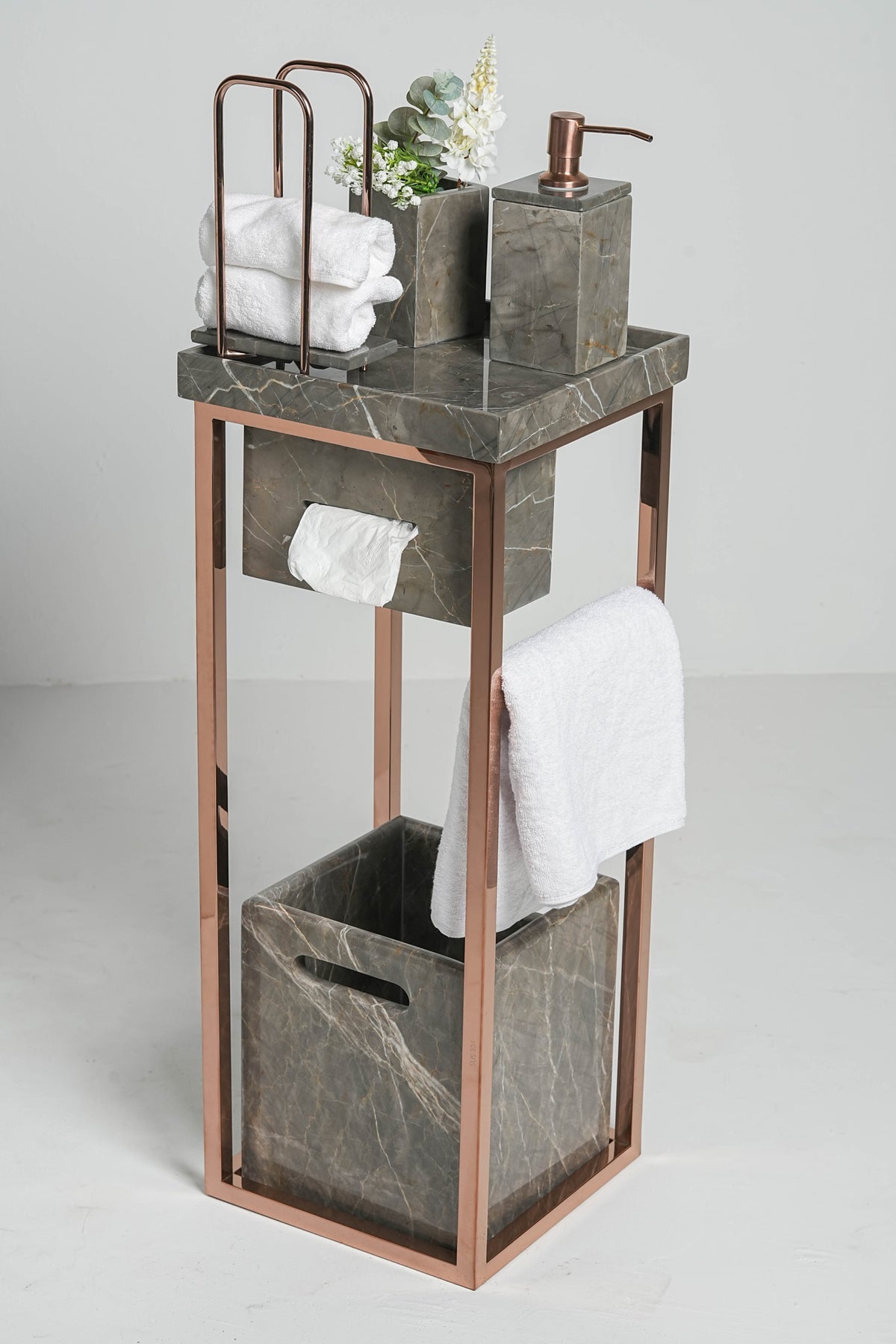 Imperial Piatra Grey Marble Bath Set