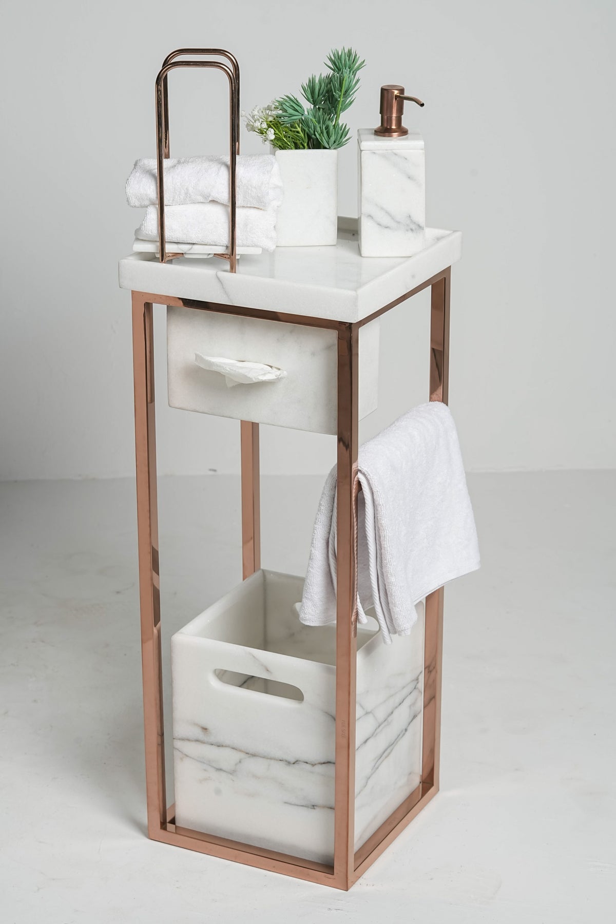 Imperial Carrara  Marble Bath Set