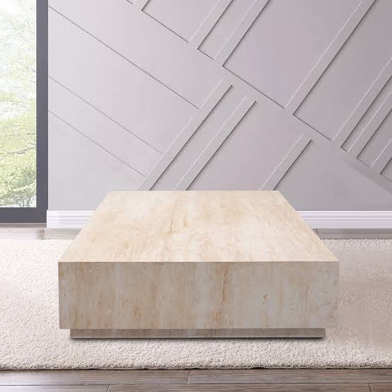 Travertine coffee table (alike marble)