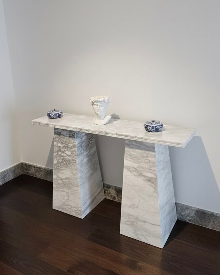 Calacatta marble console