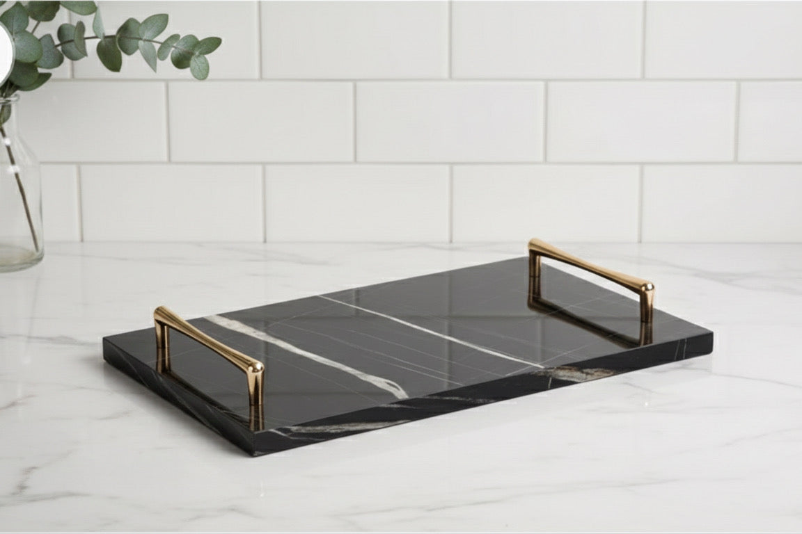 Black tray gold handles (3 sizes available)