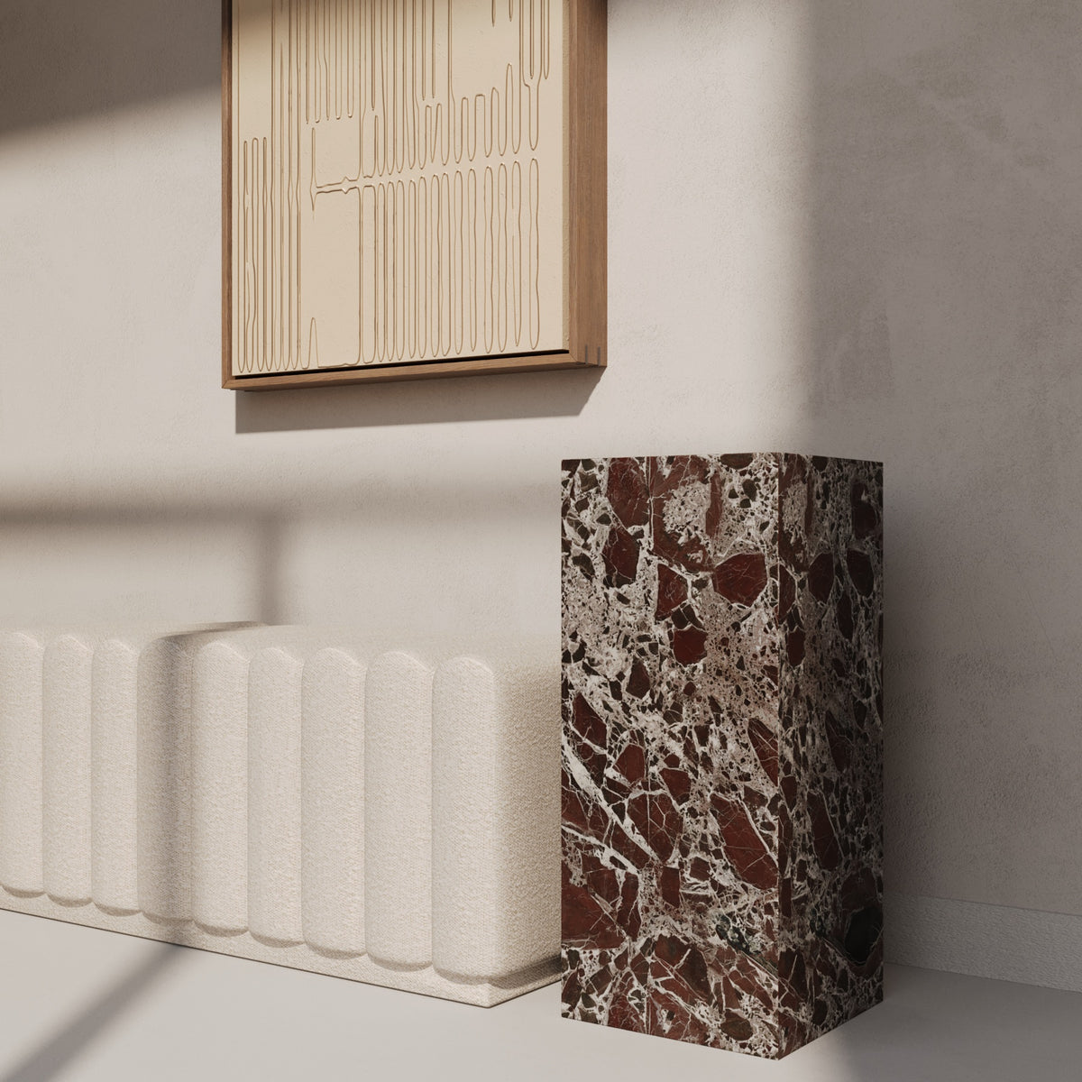 ROSSO LEVANTO MARBLE PEDESTALS