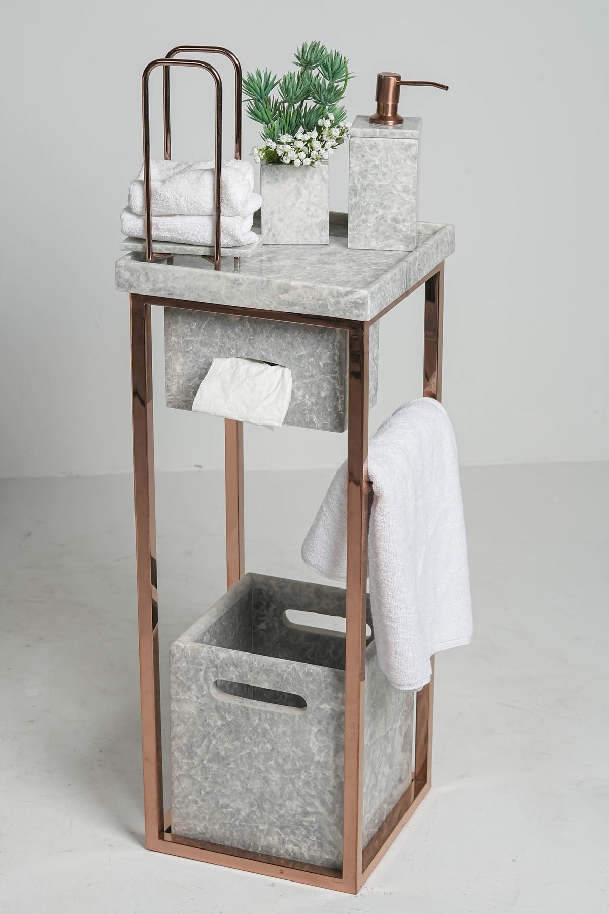 Imperial Tundra Grey  Marble Bath Set