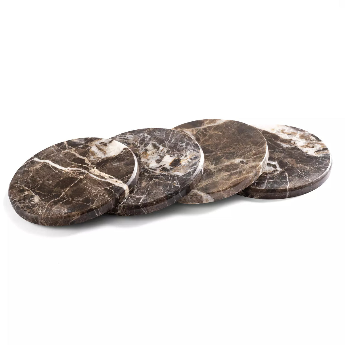 Brown Emperador Coaster