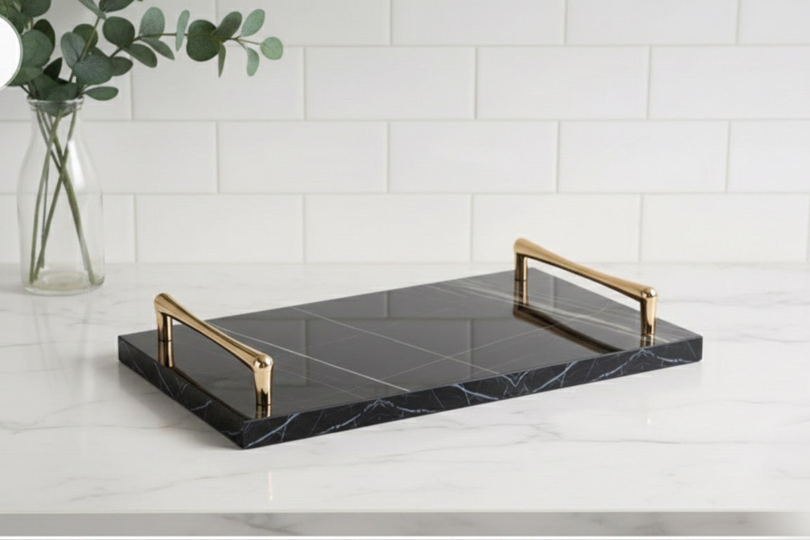 Black tray gold handles (3 sizes available)