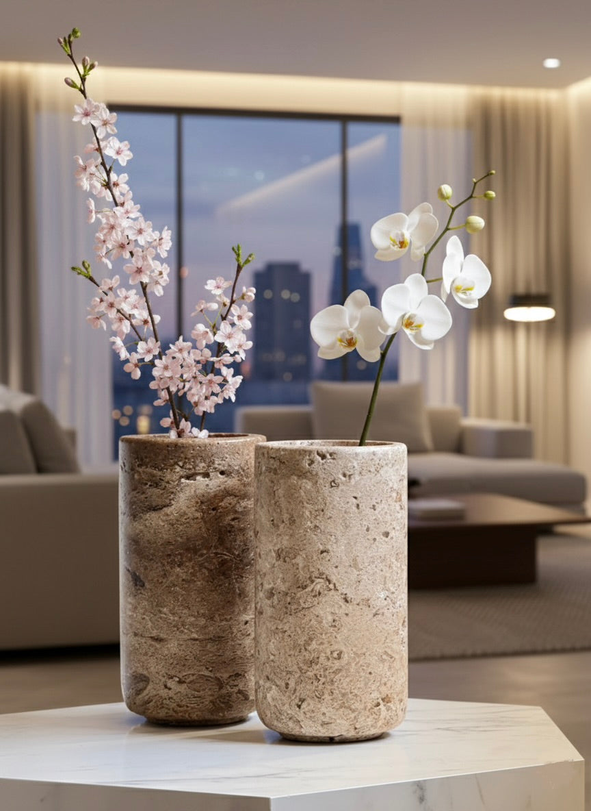 Travertine Vase