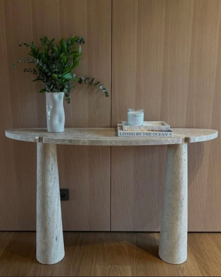 Travertine Console