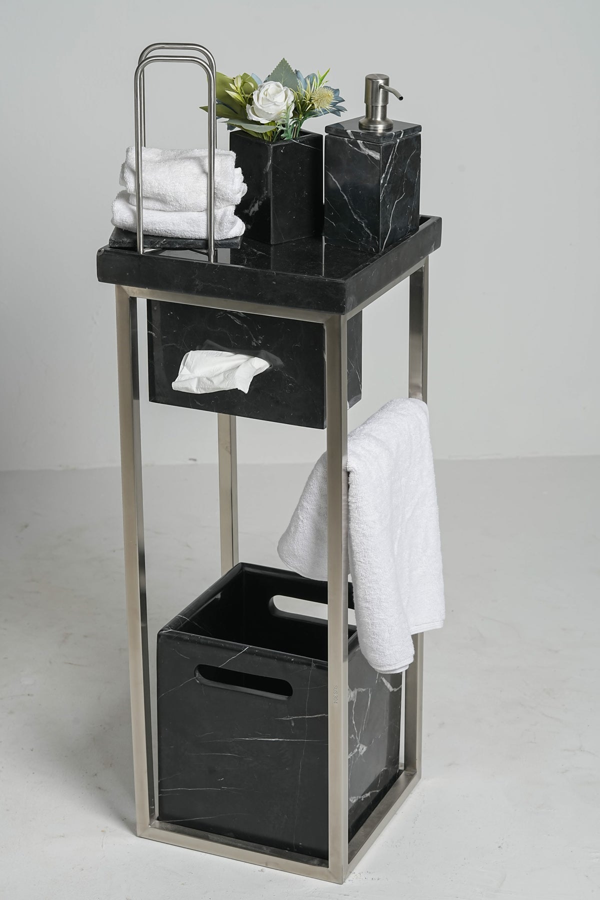 Imperial Black Spanish Marble Bath Set