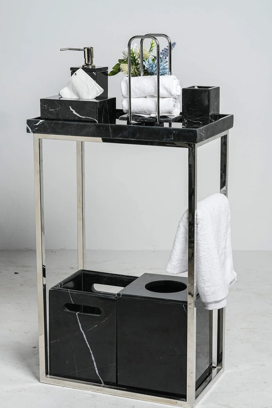 Elite Imperial Black Spanish Marble Bath Set