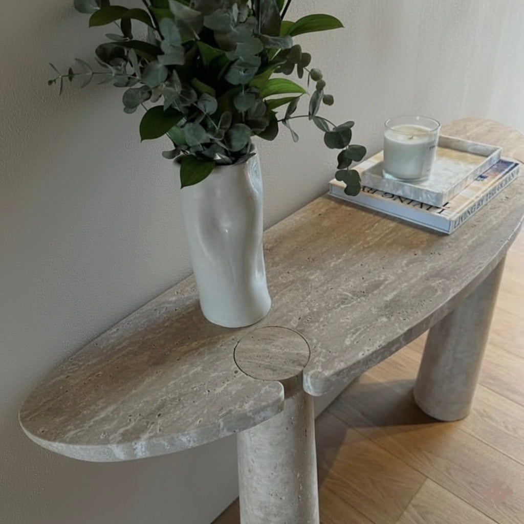 Travertine Console