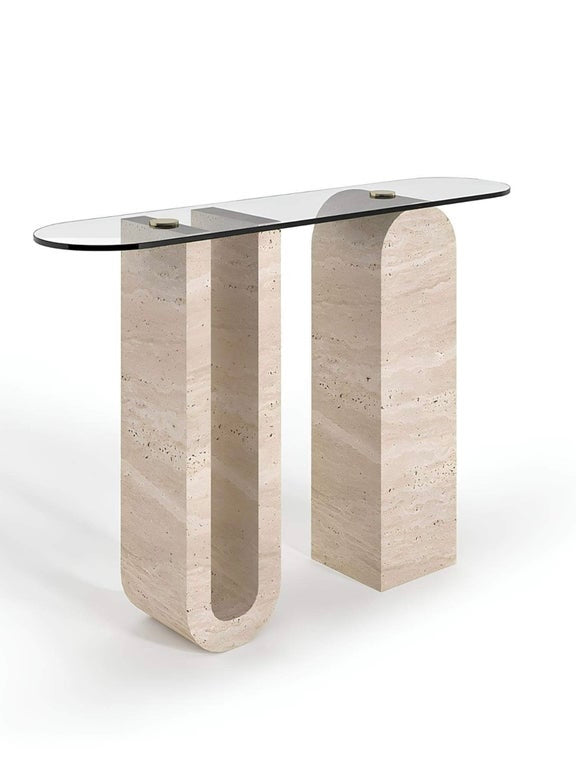 Travertine Console
