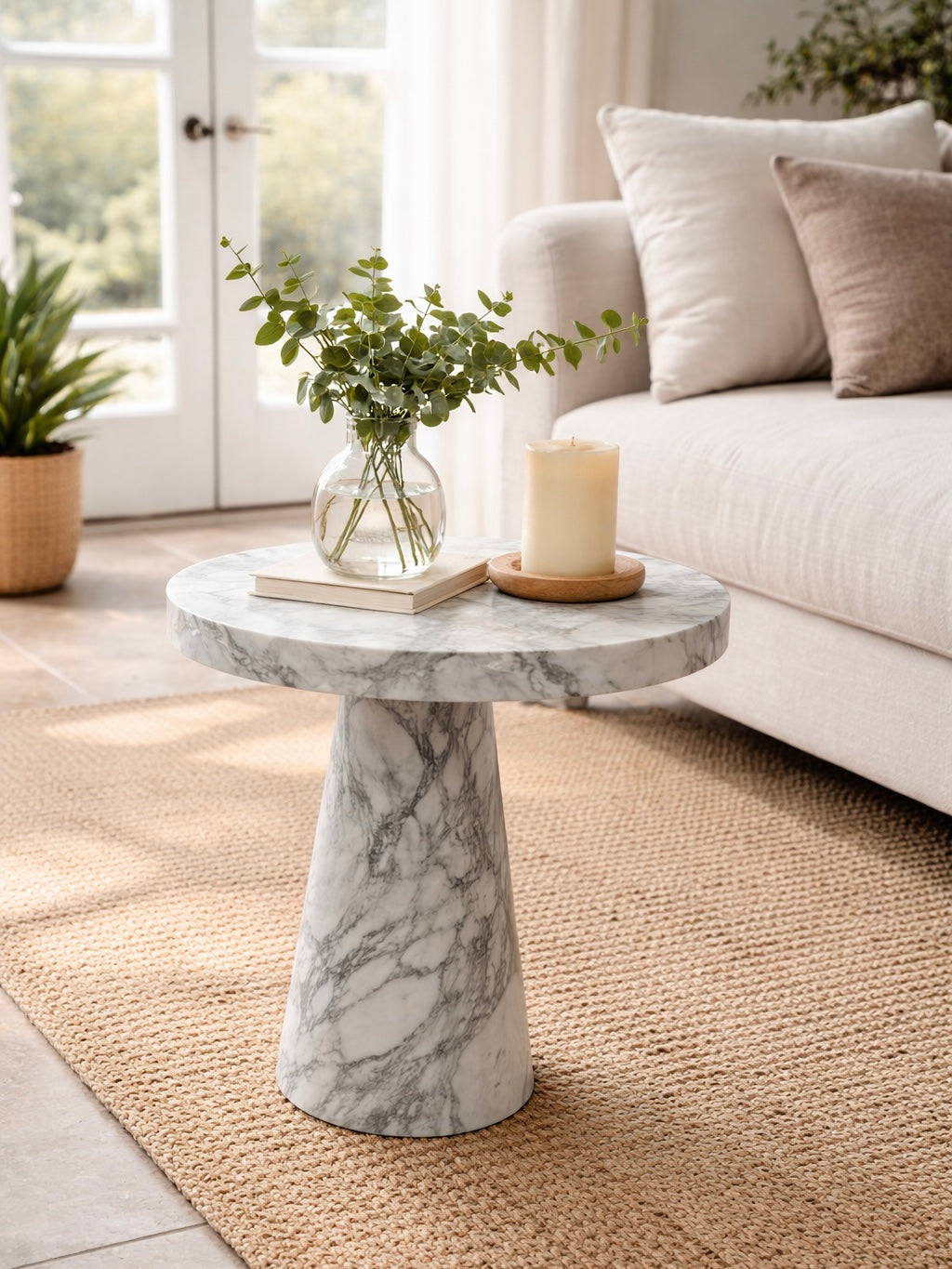 Marble Calacatta side table