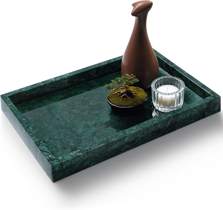 green marble Tray