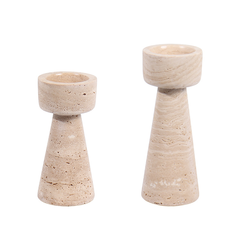 Travertine Candle Holder