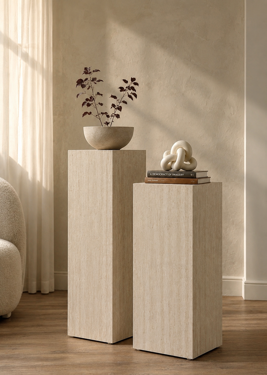 Travertine pedestals Marble-Like