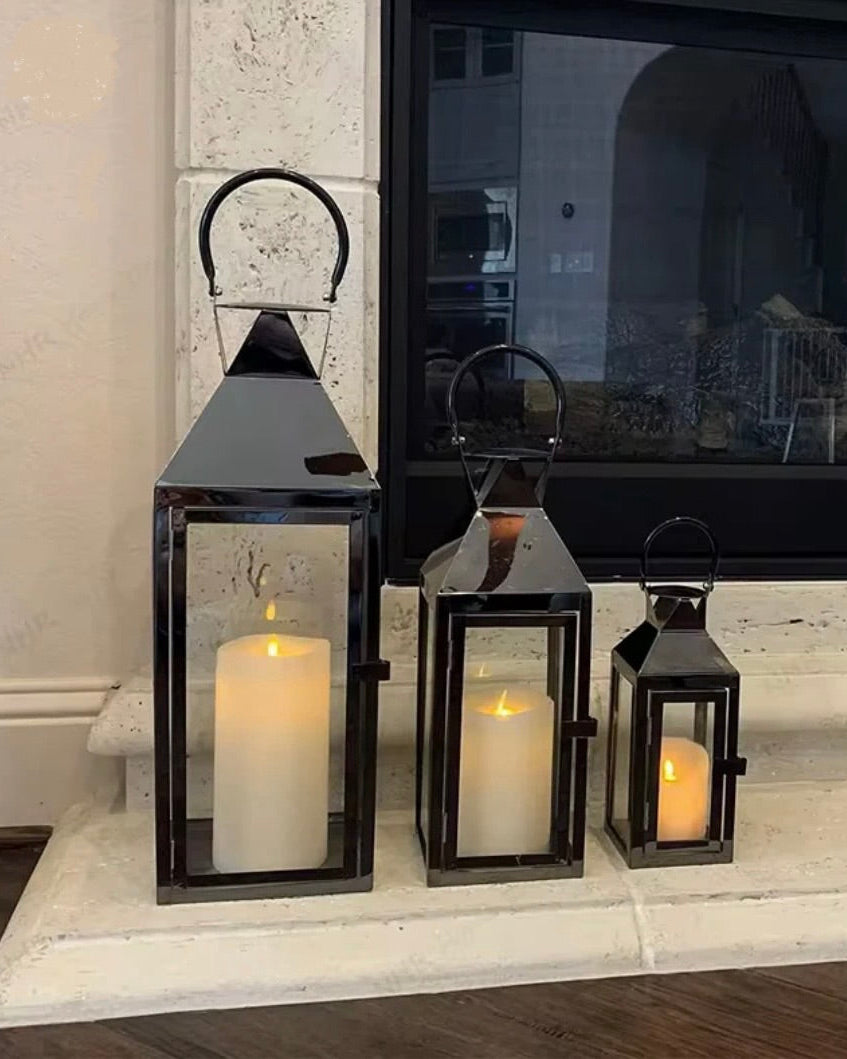 Set of 3 Metal Lanterns
